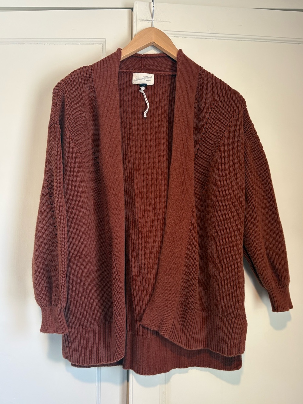 Universal Thread Rust Open Front Cotton Cardigan